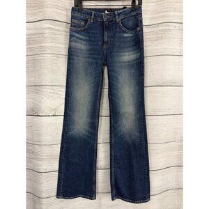 NWT The Kooples Dark Blue Flare Jeans Size 38